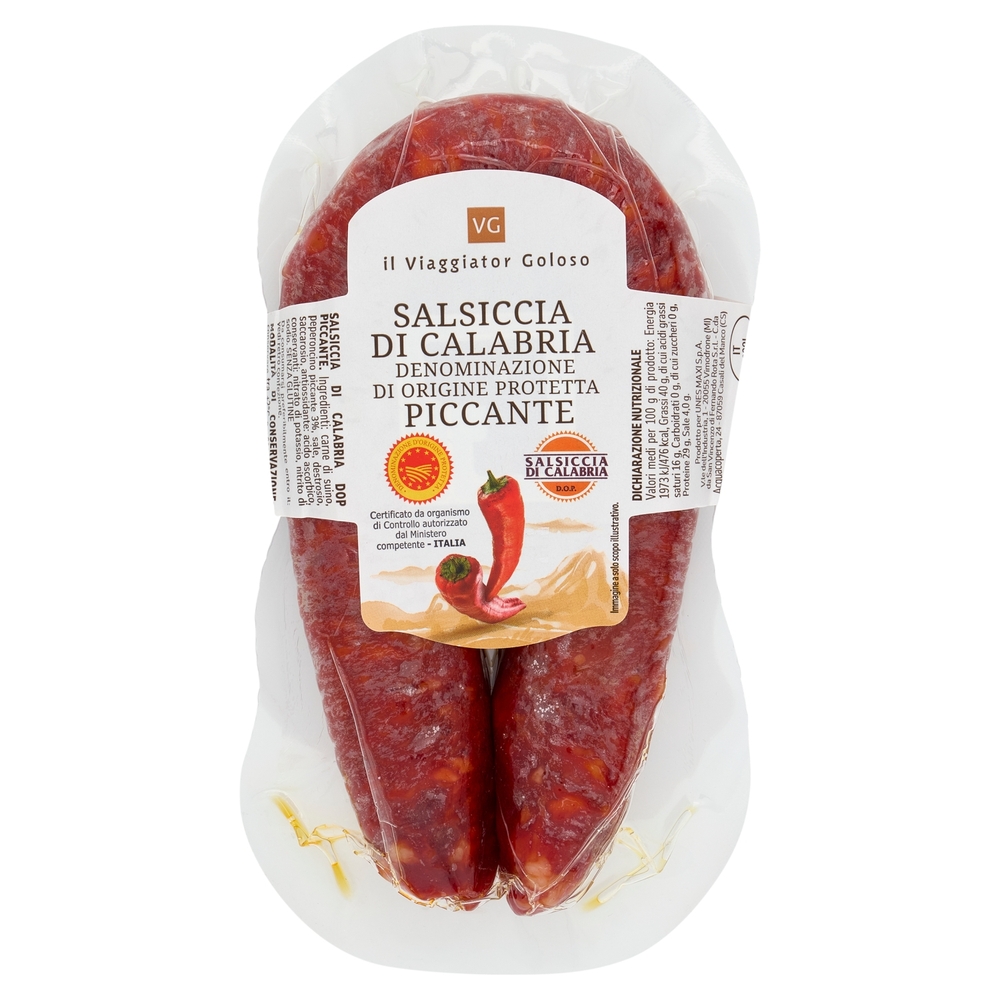 Salsiccia di Calabria DOP Piccante Il Viaggiator Goloso